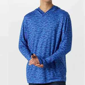 Haute qualité personnalisé hommes séchage rapide Upf50 + protection Uv chemises de pêche à capuche à manches longues chemises sublimées Uv Sublimation - Product Image 1
