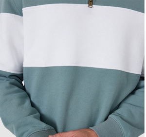 OEM Custom 100% Cotton Color Block Pullover Jumper 1/4 Quarter <b>Half</b> <b>Zip</b> <b>Sweatshirt</b> for <b>Men</b> Oversized <b>Half</b> <b>Zip</b> Casual <b>Sweatshirt</b> - Product Image 6
