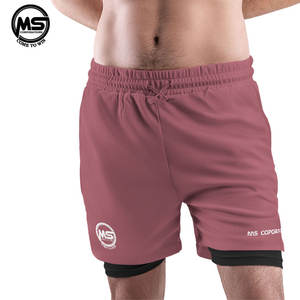 Short de gymnastique à séchage rapide High Street pour hommes, vêtements d'entraînement personnalisés en polyester solide pour la course à pied - Product Image 5