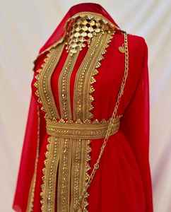 Mariage Maroc Abaya Belle marocaine Caftan Abaya avec conception de broderie unique Prix abordable Matériau de haute qualité - Product Image 2