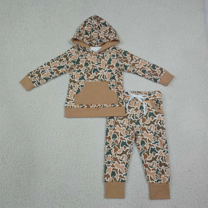 Conjunto Deportivo Informal de Sudadera y Pantalones de Chándal con Estampado de Camuflaje Estilo Chino para Niños - Product Image 5
