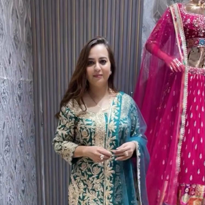 Alta calidad, último diseño, secuencia de cordón de seda Chinon e hilo bordado, Top de diseñador con pantalón y ropa de boda Dupatta - Product Image 1