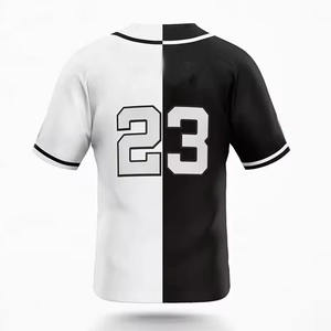 Custom Wholesale Breathable Short Sleeve Polyester Team Adult Vintage <b>Mesh</b> Embroidery Mens Sublimation Baseball Jersey - Product Image 5