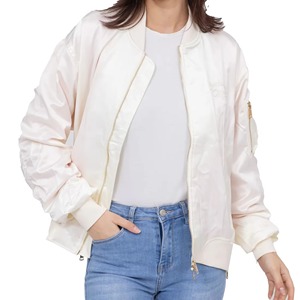 Women Bomber <b>Jacket</b> Custom <b>Lightweight</b> Nylon Streetwear Fashion Casual Outerwear OEM Manufacturer Factory Supplier - Product Image 1