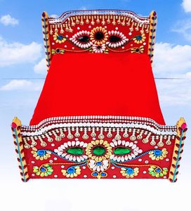 เตียง Mandir ของพระเจ้าสำหรับการตกแต่งบ้านของ Pooja เตียงวัดทำจากไม้สำหรับบูชาเทพเจ้าสินค้าคุณภาพสูงสำหรับ Mandir - Product Image 5