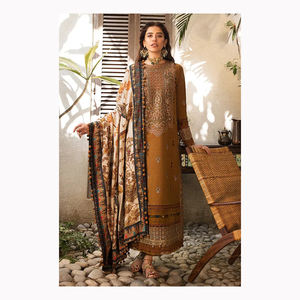 Femmes haute soie Punjabi couture longue ethnique indien pakistanais robe de soirée en gros 3 pièces Salwar Kameez Lehenga Choli - Product Image 5