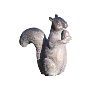 Ornements de jardin de lapin assis en métal de couleur marron pour ornements d'animaux décoratifs de jardin extérieur - Product Image 6