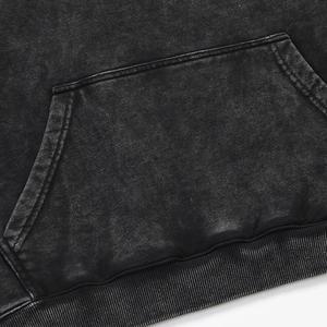 100% coton polaire lavage à l'acide sweat à capuche conception personnalisée DTF sweats à capuche pour hommes personnalisé sérigraphie couleur unie mélangé hommes sweats à capuche - Product Image 4