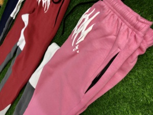 Pantalon de survêtement pour homme personnalisé, poids lourd, 100% coton, de haute qualité, style streetwear, taille haute, effet 3D pour tissu en molleton - Product Image 6