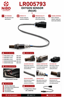 Sensor Oksigen Lambda Belakang Berkualitas Tinggi OE LR005793 untuk Land Rover Freelander 2 LR2 3.2L 2008-2012 Suku Cadang Mobil