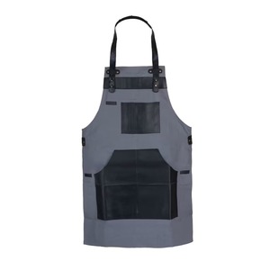 ผ้ากันเปื้อนสีชมพูสำหรับใช้ในร้านอาหารคาเฟ่คาเฟ่คาเฟ่เชฟแบบมีกระเป๋ากันน้ำปักโลโก้ได้ตามต้องการ - Product Image 1