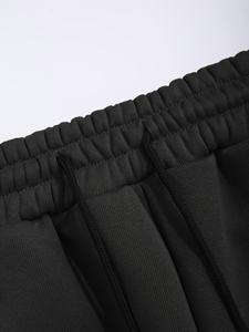 Unisex Two-Piece Spring Outdoor Activewear Set <b>Short</b>-<b>Sleeved</b> Zippered Hooded <b>Jacket</b> Drawstring Pants Solid Breathable Quick-Dry - Product Image 5