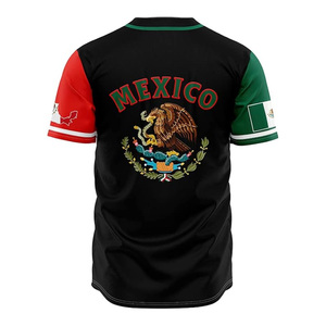 Chemise de sport moderne en jersey boutonné de baseball Mexico Eagle pour hommes à la mode avec drapeau mexicain - Product Image 3