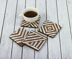 Solid Wood Resin Quality Handicrafts Epoxy Resin Acacia Wood <b>Coaster</b> Handmade Wooden <b>Drink</b> Tea <b>Coaster</b> - Product Image 1