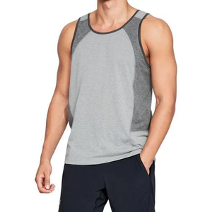 Camiseta interior de hombre de algodón 100% al por mayor, chaleco de fitness con impresión de logotipo personalizado, camiseta sin mangas musculosa transpirable para entrenamiento - Product Image 2