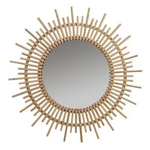 Diseño clásico hecho a mano forma europea espejo de ratán pared decorativa sauce Natural mimbre espejo interiores - Product Image 3