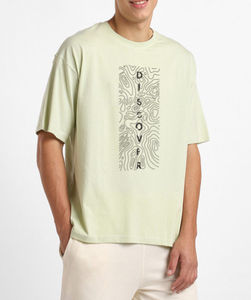 T-shirt oversize en coton 100% pour homme, design de logo personnalisé, impression graphique, col rond, épaules tombantes, coupe ample, écologique, GSM 280 - Product Image 3