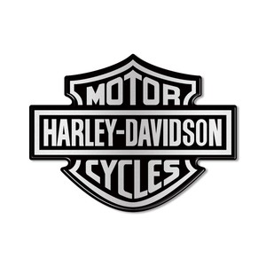 Adesivo in Resina 3D Impermeabile, Emblema Logo per Serbatoio Moto Harley Davidson 95x70 Oro - Product Image 1