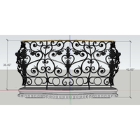 Juliet Designs TTD Garde-corps de balcon moderne de luxe en fer forgé, fonte, acier inoxydable et aluminium, garantie 1 an