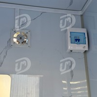 Salle de bain mobile de luxe préfabriquée à double toilette, panneau sandwich, double poste d'utilisation, écologique, portable, en acier, pour extérieur