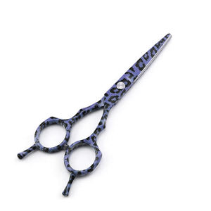 กรรไกรตัดผมสำหรับช่างตัดผมใบมีดสแตนเลสพร้อมที่วางนิ้วและเคลือบสี - Product Image 4