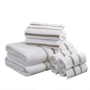 Serviettes de bain en coton blanc de qualité supérieure, moelleuses, couleur unie, rectangulaires, pour usage domestique, lavables en machine, taille adulte, serviettes tissées pour le bain - Product Image 6