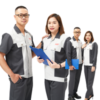 Fabricants de vêtements de travail les plus vendus : chemises/pantalons pour vendeurs, vêtements de travail techniques pour plombiers, vêtements de travail pour extérieur avec logo FMF, uniformes d'usine.