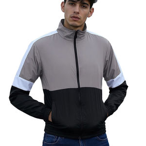 Personalizable transpirable ligero impermeable de los hombres al aire libre senderismo chaqueta a prueba de viento cremallera cierre fino espesor OEM todos - Product Image 1