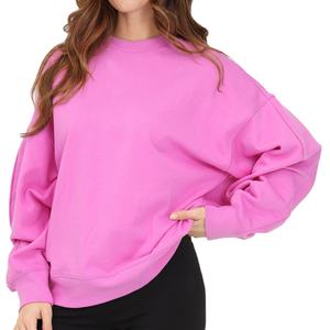 Sudadera de Algodón Suave de Alta Calidad Personalizada para Mujer, Cuello Redondo, Mangas Murciélago, Ecológica, para Invierno - Product Image 1