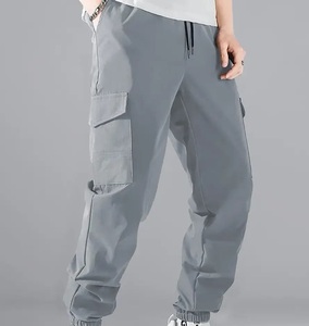 MONO RIDERS Men's Comfortable 100% Cotton Breathable Fleece Lined <b>Cargo</b> <b>Work</b> <b>Pants</b> High Waist Casual Style Lace Decoration Flat - Product Image 3
