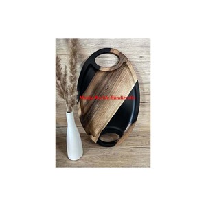 Produit personnalisé de qualité supérieure ensemble de sous-verres en bois naturel avec résine différents matériaux de forme carrée pour les articles de décoration de la maison - Product Image 5