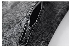 2026 Men's Casual Autumn Hooded Stand Collar Windproof Ripped <b>Denim</b> <b>Jackets</b> Best Style Fashionable Vintage Outerwear - Product Image 5