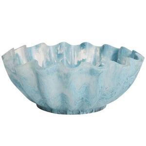 Tazón para Ensalada o Fruta de Poliresina Moderna Aleo Home, Ecológico, Gris Pulido, Artesanía Decorativa para el Hogar, Arte Único y Sostenible - Product Image 3