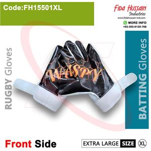 Gants de frappeur de baseball en cuir véritable avec impression 3D en silicone sur le devant, sublimation et dos imprimés pour le golf et les mains. - Product Image 2