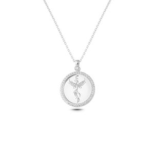 Azuris <b>Emerald</b> Phoenix Design 925 Sterling Silver Fine <b>Pendant</b> Necklace Turkey Origin - Product Image 1