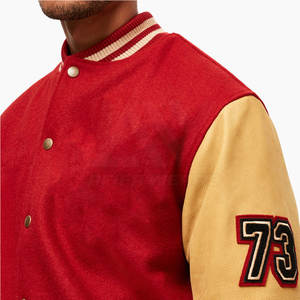 Veste d'université surdimensionnée 100% coton pour homme avec col montant Design Letterman élégant Matériau confortable et durable - Product Image 5