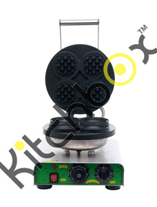 Máquina para Hacer Waffles Liege Antiadherente de Acero Inoxidable Industrial y Comercial Kitchbox - 1 Waffle en 3 Minutos - Product Image 5