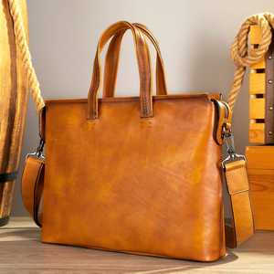 Waterproof Designer Man Woman Best Brown <b>Work</b> Business Computer <b>Bags</b> <b>Men</b> Women Messenger Office Vintage Leather Laptop <b>Bag</b> - Product Image 1