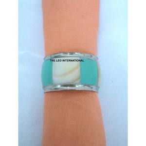 Acier inoxydable métal forme ronde brillant polonais serviette anneau fantaisie Style luxe fait à la main décoratif pour la maison - Product Image 3