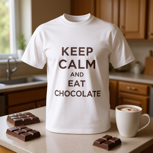Camiseta promocional Keep Calm and Eat Chocolate - Product Image 3
