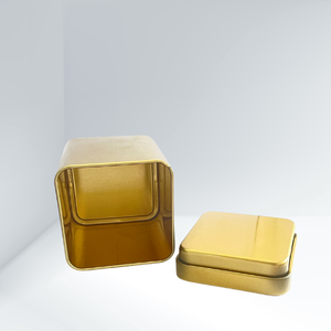 Lata metálica personalizable OEM, caja de regalo vacía de grado alimenticio, reciclable para dulces, goma de mascar, azúcar, chocolate, pastel, almacenamiento - Product Image 3