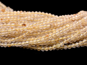 AAA Golden Rutilated Quartz Gemstone Rondelle 2.5mm Faceted Beads Natural Rutile Semi Precious Gemstone Loose Beads For Jewelry - Product Image 5