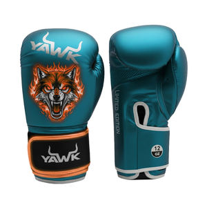 ถุงมือฝึกซ้อมมวยหนังแท้ปรับแต่งได้ พร้อมสายรัดข้อมือแบบตีนตุ๊กแก ระบายความชื้น และดีไซน์แบบเต็มนิ้ว - Product Image 1