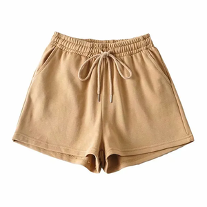 Pantalones cortos de algodón con logotipo personalizado para mujer, ropa lisa y lisa de lana, con logotipo bordado, de lana corta - Product Image 6