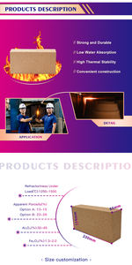 Ladrillo Refractario Curvo SK34 <span class=keywords><strong>de</strong></span> Arcilla Refractaria 42 Al2O3 para Revestimiento <span class=keywords><strong>de</strong></span> Domo <span class=keywords><strong>de</strong></span> Horno <span class=keywords><strong>de</strong></span> Chimenea, Ladrillo Resistente al Calor - Product Image 3