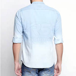 <b>Men</b> <b>Work</b> Casual <b>Jeans</b> Shirt Comfortable Everyday Shirt <b>Men</b> Street Style <b>Jeans</b> Shirt Trendy Long Sleeve Top - Product Image 3