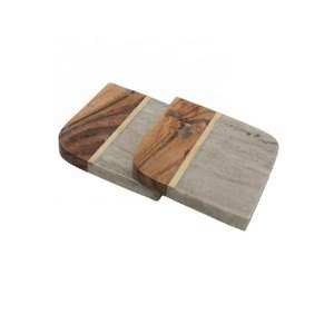 Authentic Buffalo Horn And Marble Coaster Set <b>Polished</b> and Eco-Friendly Perfect for Dining Table Style Hotel - Product Image 3