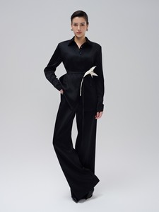 Pantalones acampanados de estilo elegante para mujer, pantalones de pierna Maeby de estilo Formal, ropa de mujer de tela de alta calidad, fábrica Whiteant Vietnam - Product Image 5