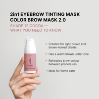 ELAN Professional line COLOR BROW MASK 2.0 Masker Alis 2-in-1 yang Mencerahkan 12 COCOA