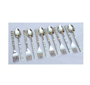 Ensemble de couverts en acier inoxydable avec poignées en nacre de fantaisie pour la maison et les hôtels Ensembles de couverts Cadeau avec logo et promotion - Product Image 4